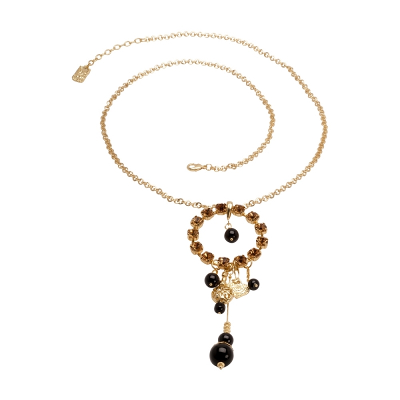 1178 thickbox default N53063.13 Collier de Boheme dore a lor fin 24 carats avec un grand cercle de cristaux.jpg