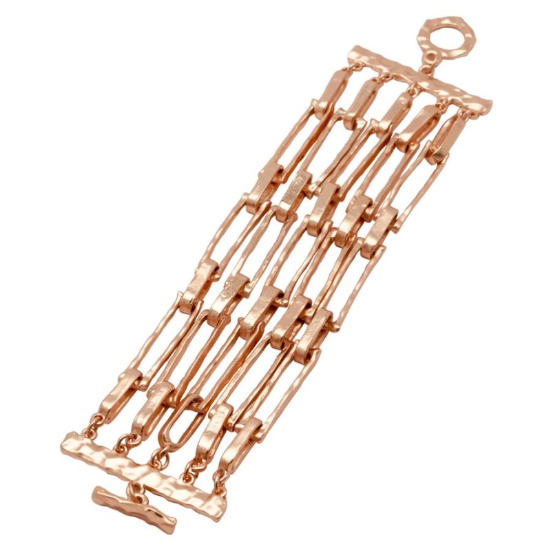 1222 thickbox default B50016.50 Bracelet dore a lor rose fin 24 carats avec cinq rangees de cadres rectangulaires.jpg