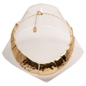 1545 N57018.10 Collier dore a lor fin 24 carats de forme trapezoidale.jpg