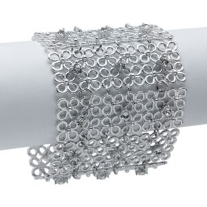 1969 B51026.21 Bracelet en etain argente au 925 Sterling avec un motif de fleurs.jpg