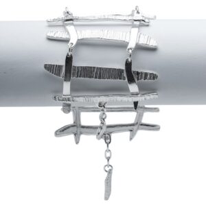 1974 B50835.20 Bracelet en etain argente au 925 Sterling avec un melange de pointe brosse.jpg