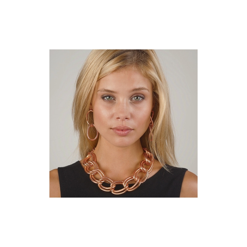 2489 thickbox default N56027.50 Collier etain dore Rose a lor fin 24 carats a textures differentes.jpg