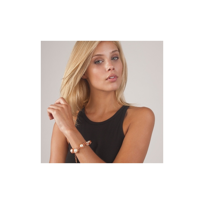 2727 thickbox default JEANNE B12575.52 Bracelet dore a lor rose fin 24 carats avec des perles de verre blanche enferme.jpg