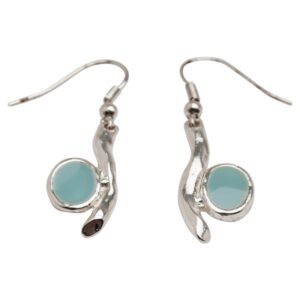 839 thickbox default E58093.25 Boucles doreilles argentees au 925 sterling mat a branche scupte et email vert.jpg